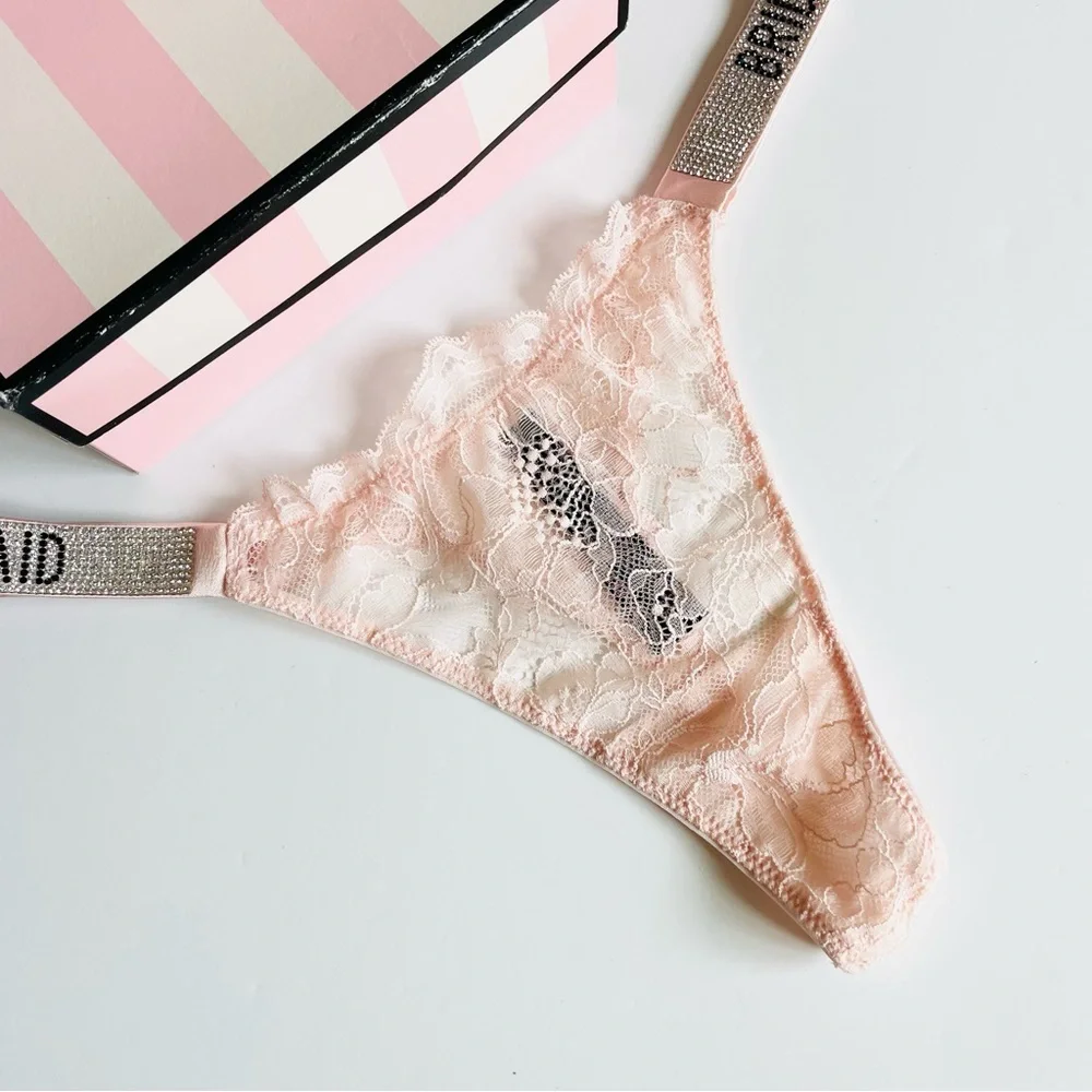 SMALL Victoria’s Secret Bridesmaid bling thong panty